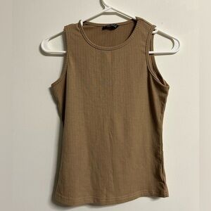 Shein  Tan Ribbed Tank Top‎